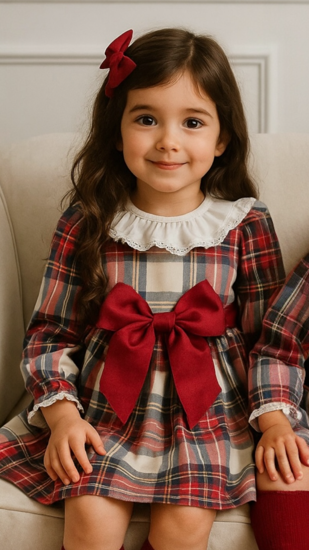 Fofettes Be Chic Girls Red Tartan Dress 435D