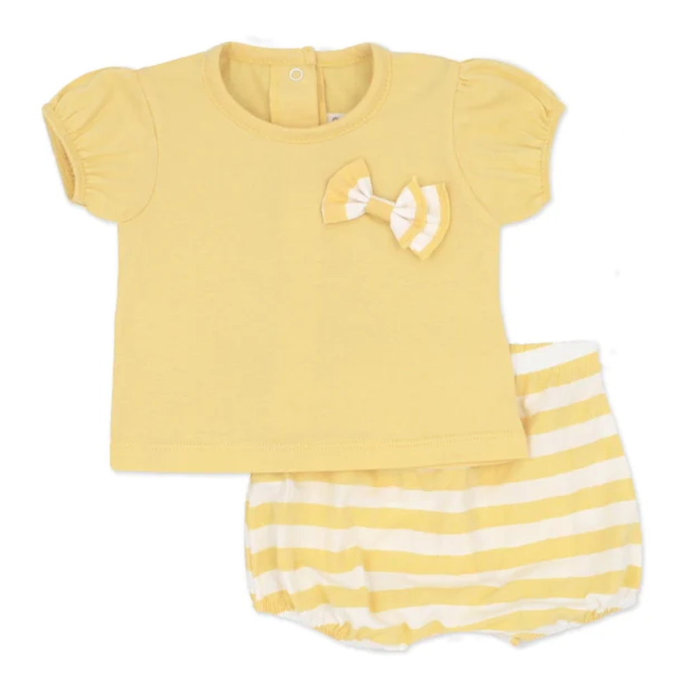 Rapife Baby Girls Lemon White Striped Jam Pant Set 4613S24