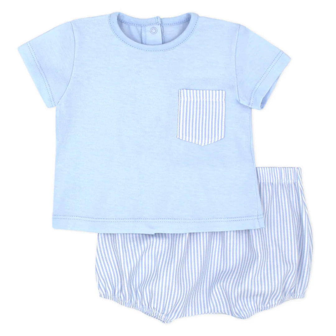 Rapife Baby Boys Blue & White Jam Pant Set 4214S24