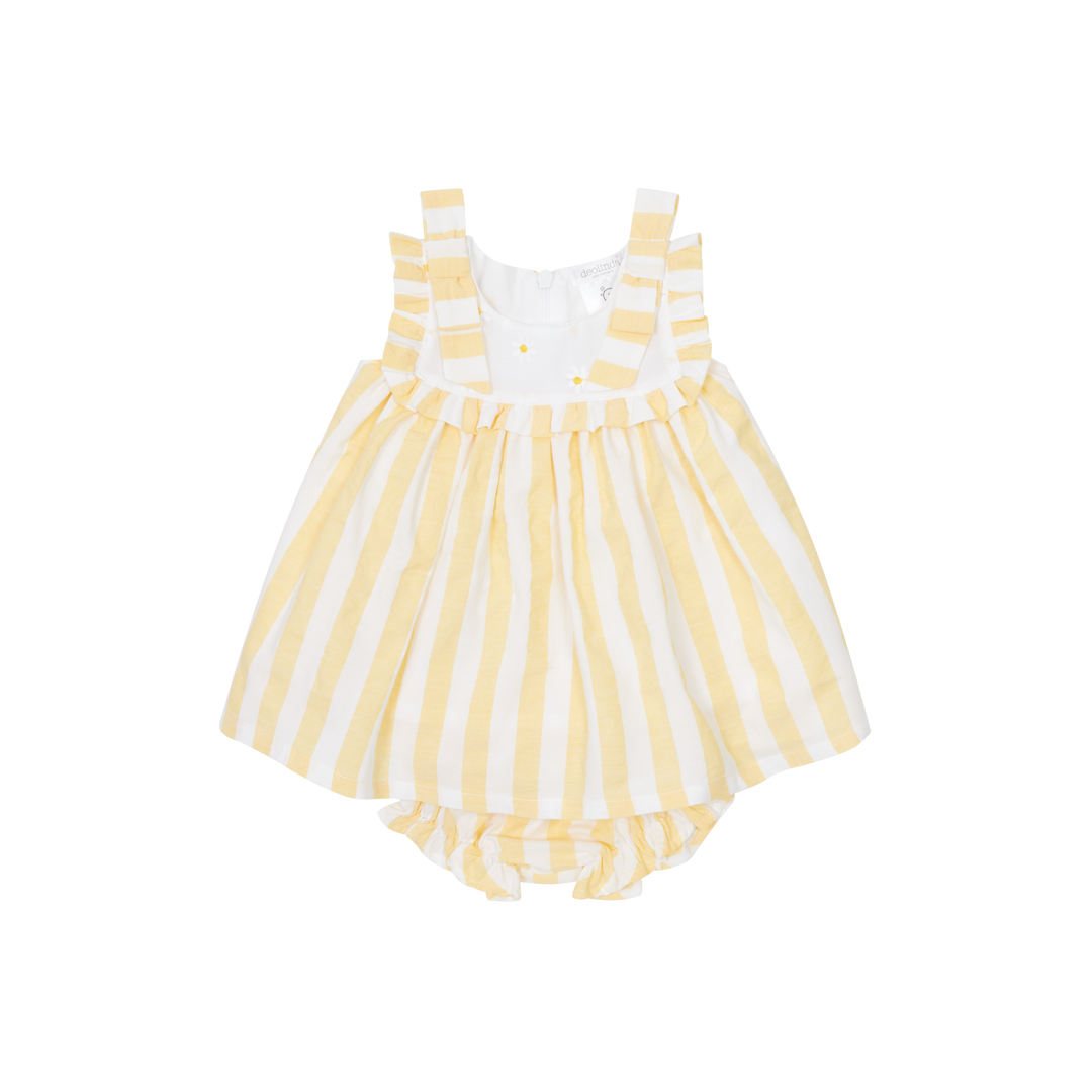 Deolinda Baby Girls Sunny White & Yellow Dress Set DBV25316