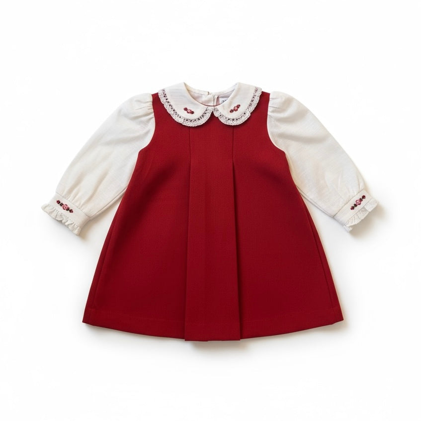 Pretty Originals Red Puffed Sleeved Dress BD02357