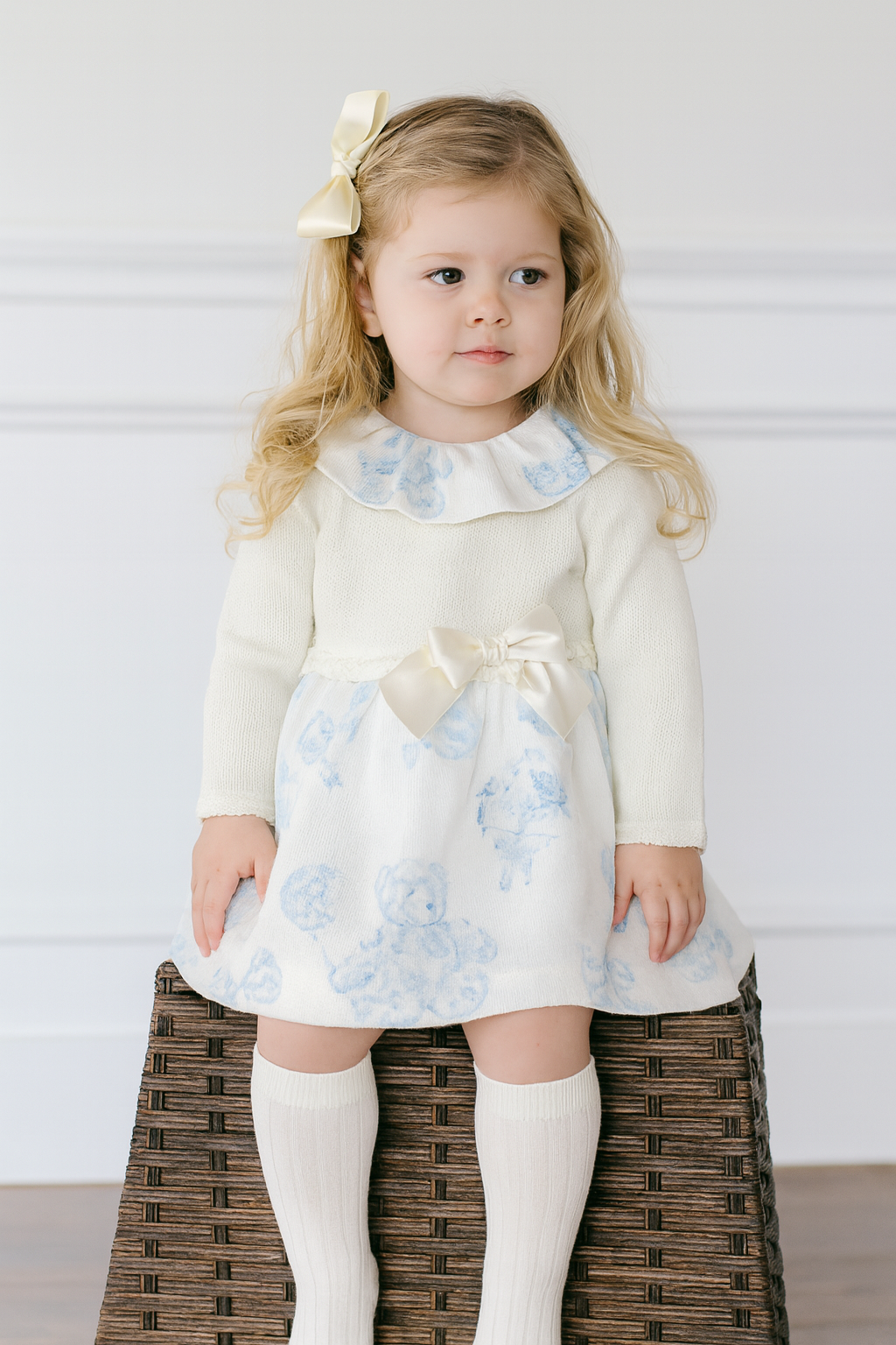 Fofettes Be Chic Girls Teddy Dress Blue