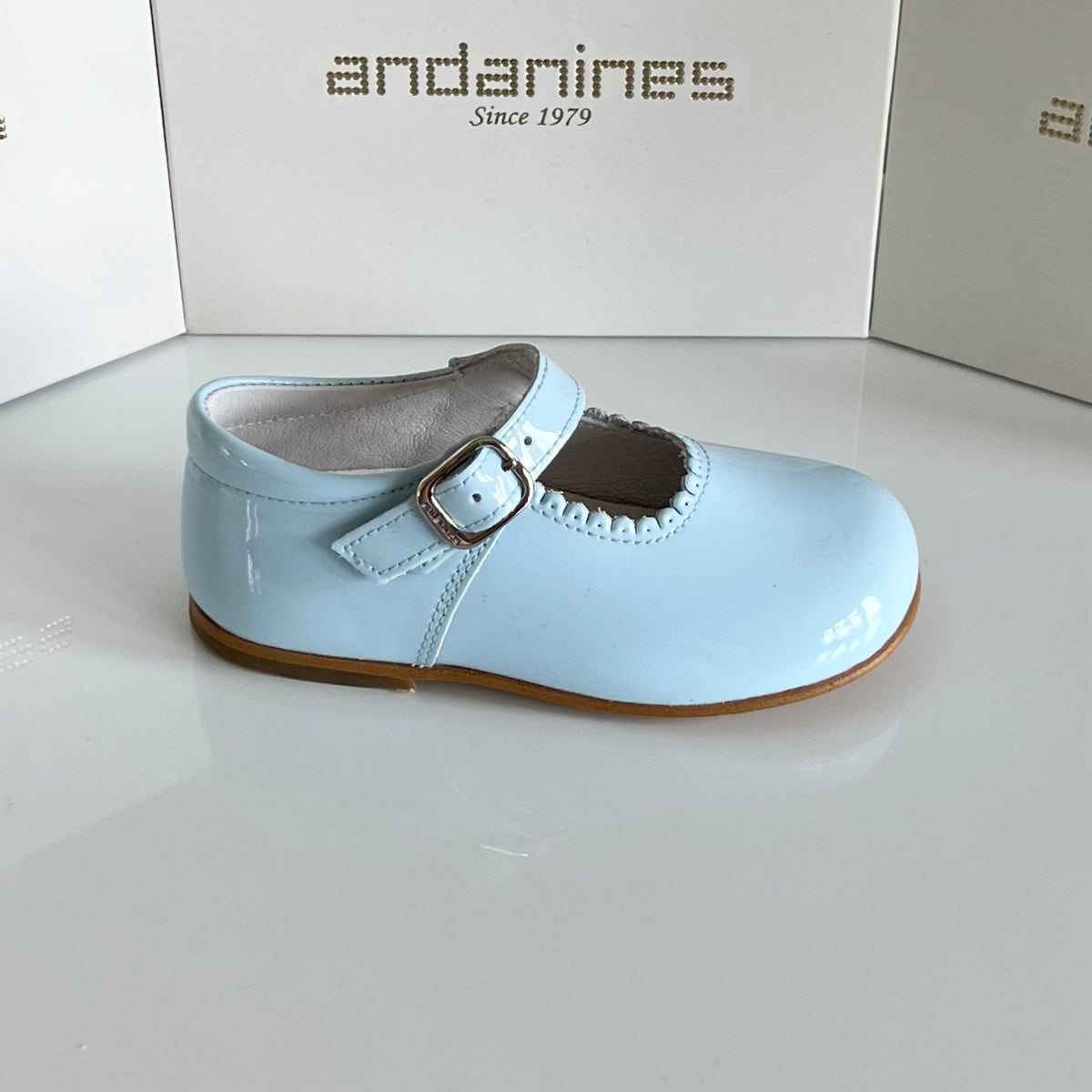 Andanines Girls White Patent Leather Mary Jane Shoes 846/803W 30 / UK 11.5