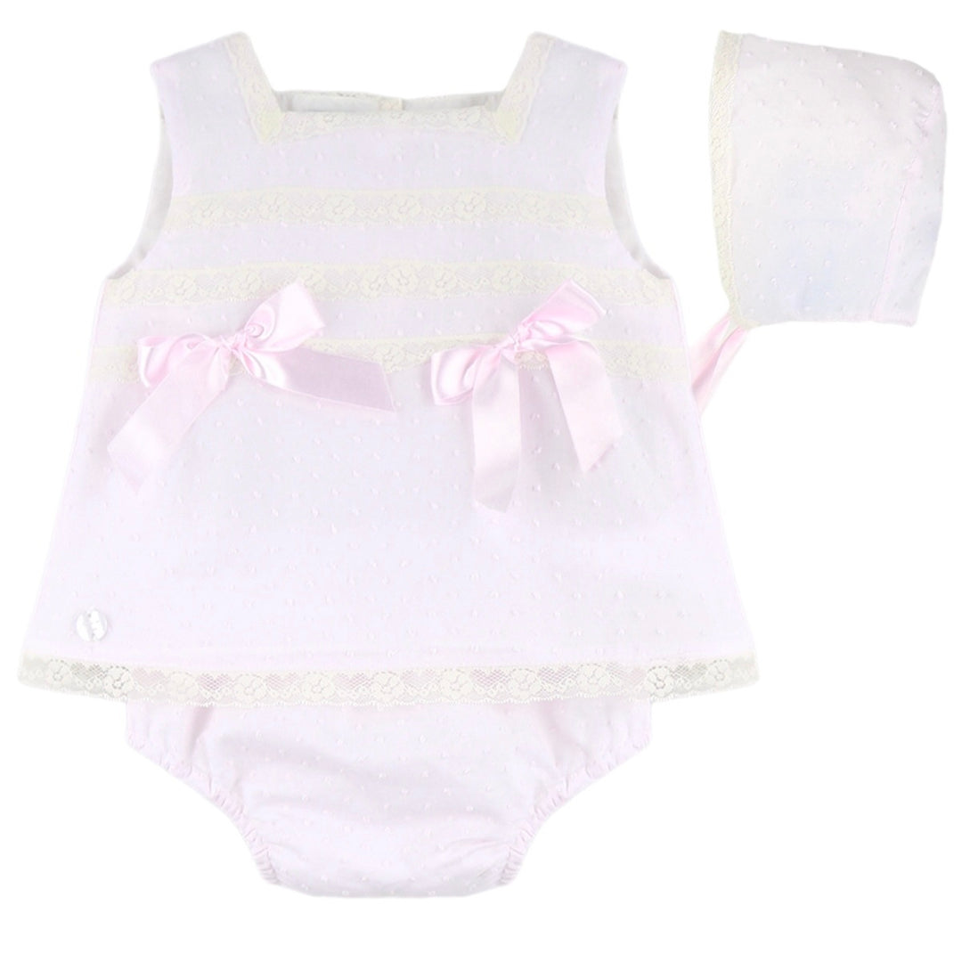 Nancy Pink Plumetti Dress Set