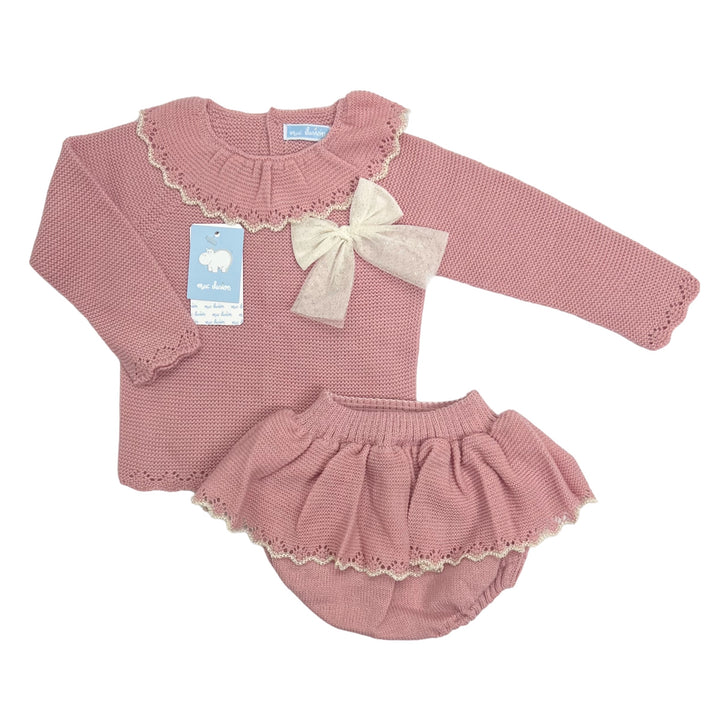 Mac Ilusion Baby Girls Knitted Top & Bloomers Set 9039R