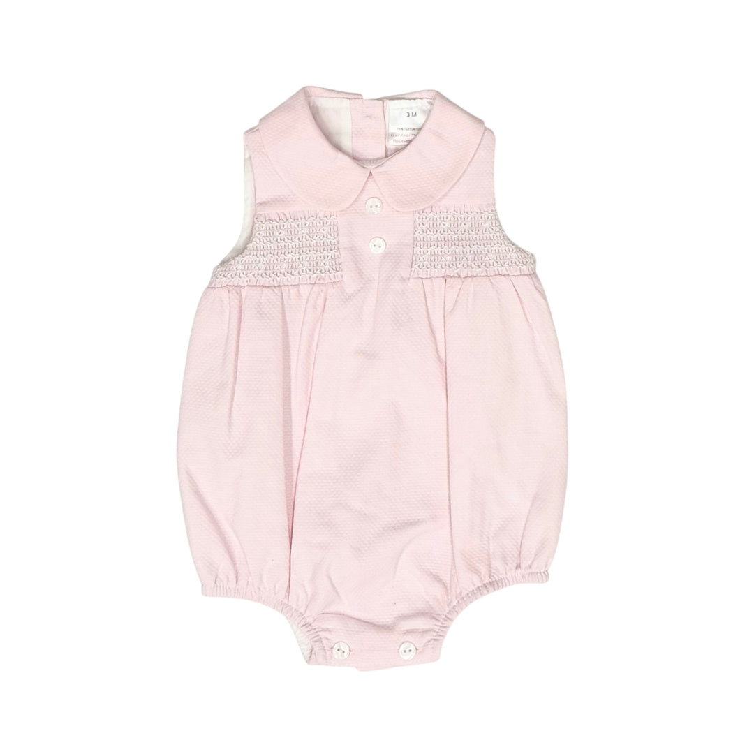 Baby Girls Pink Smocked Romper LBMD937