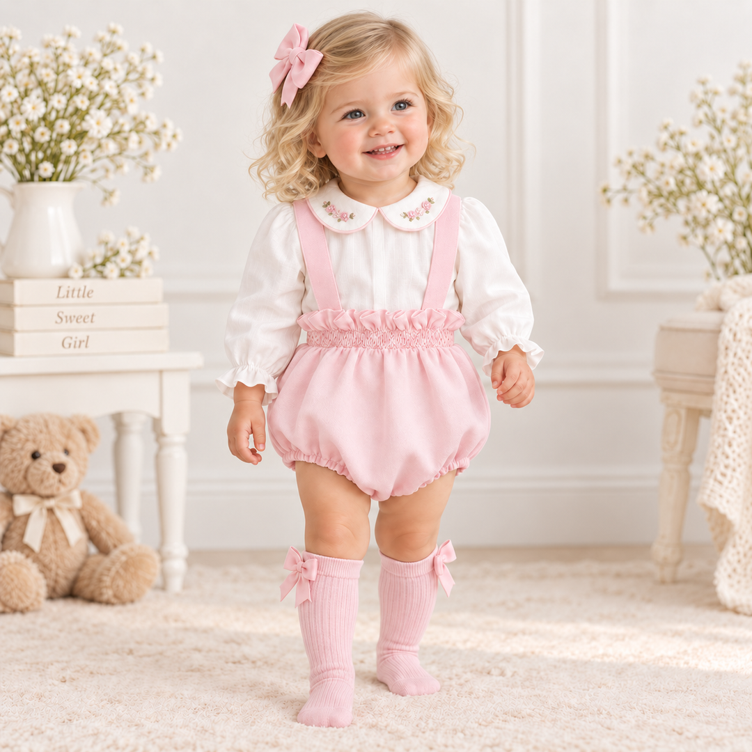 PRETTY ORIGINALS BABY GIRLS PINK BLOUSE SET BD02428E