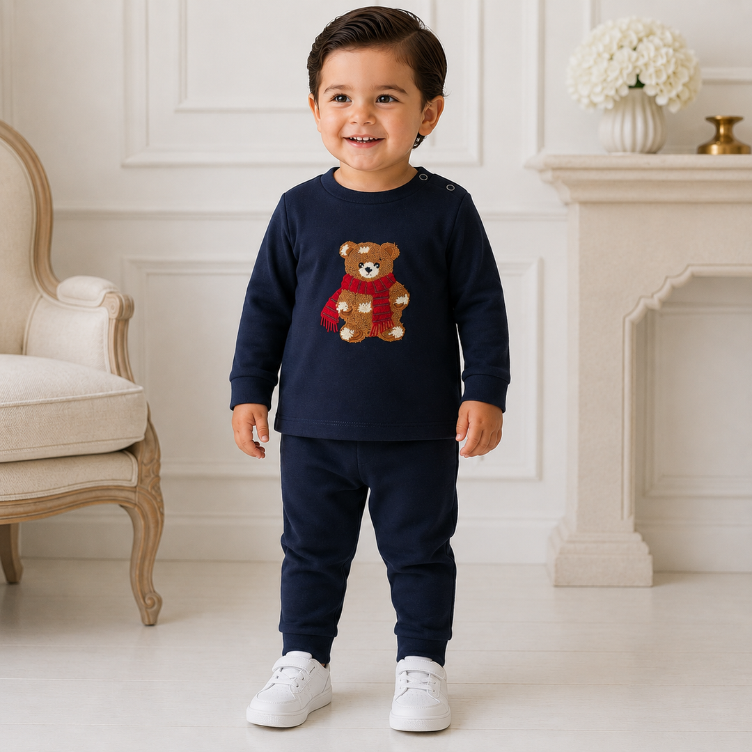DEOLINDA BOYS NAVY TEDDY TRACKSUIT DB126737