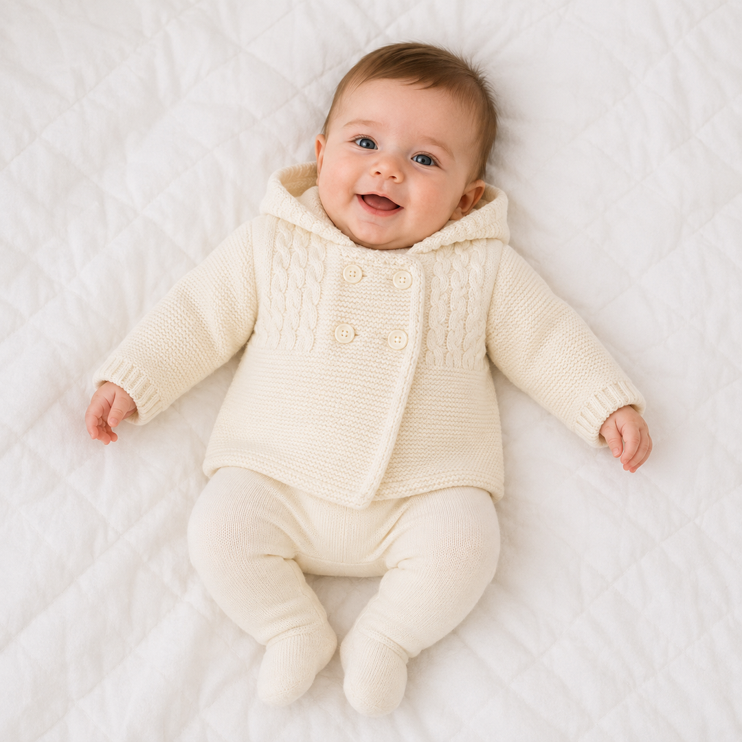 SARDON BABY KNITTED CREAM JACKET 869