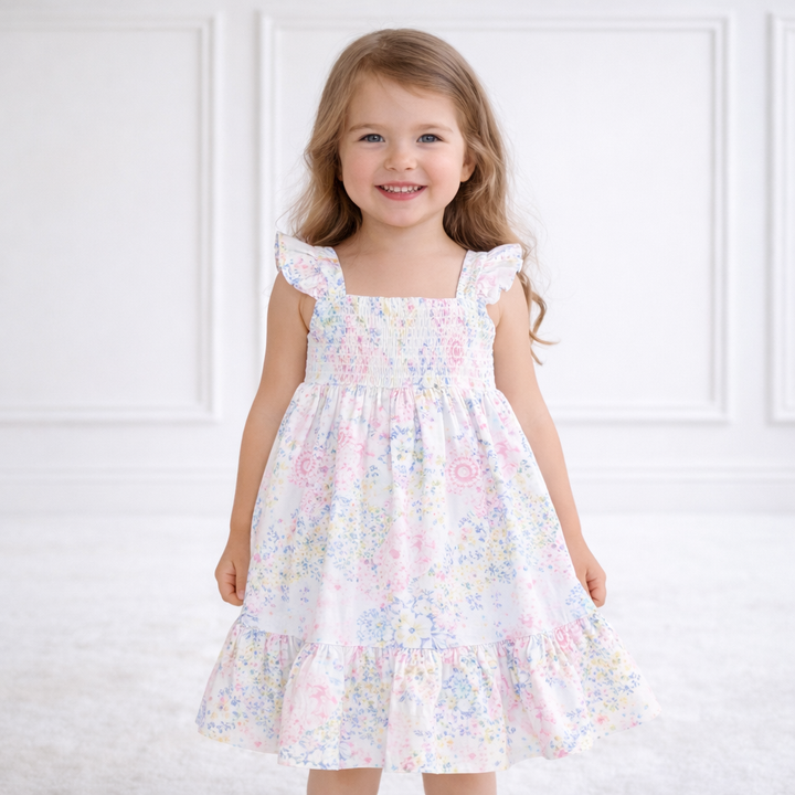 PRE  ORDER Deolinda Pastel Patchwork Girls Dress 26419