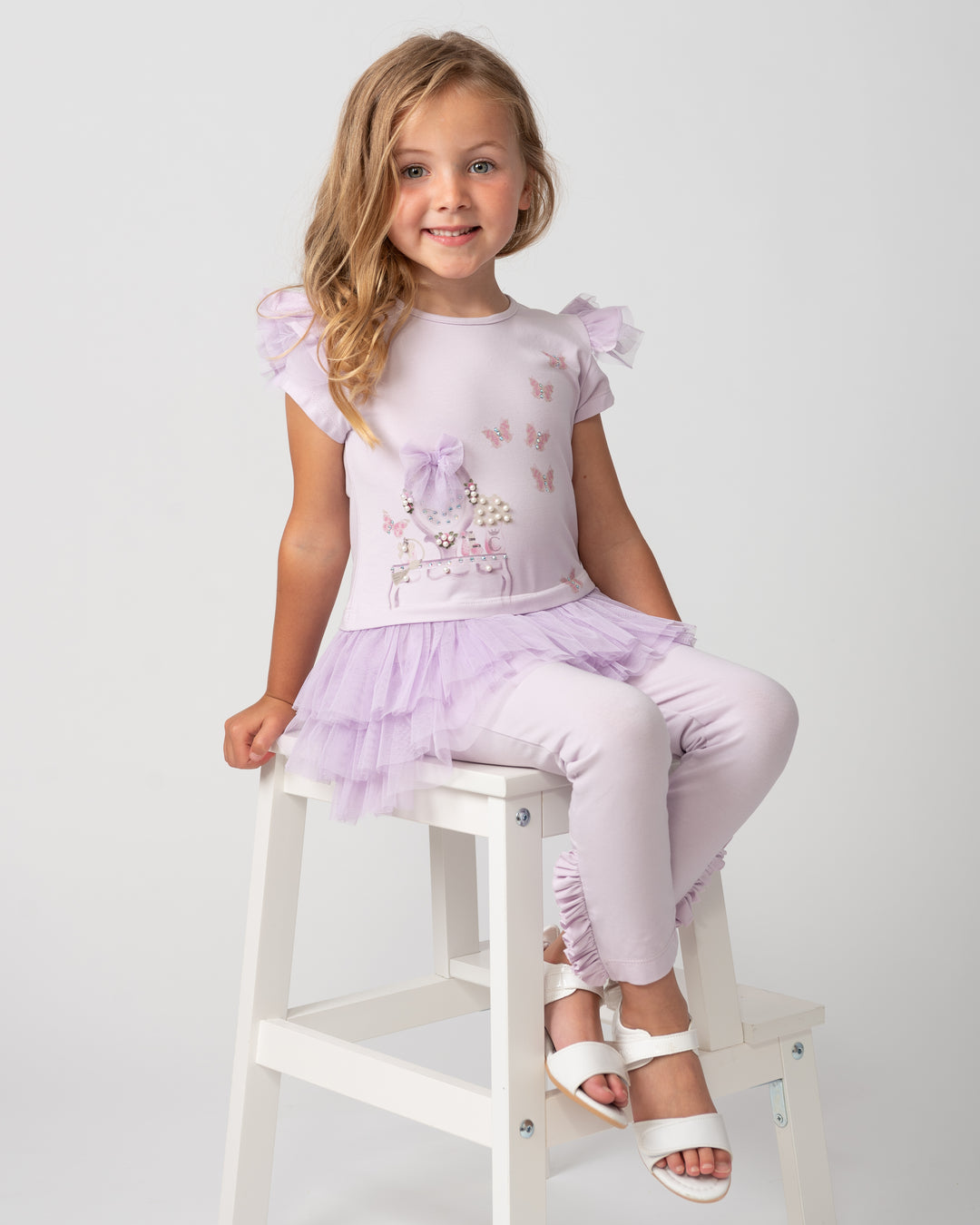 Caramelo Kids Lilac Pearl Vanity Legging Set 0114127LI