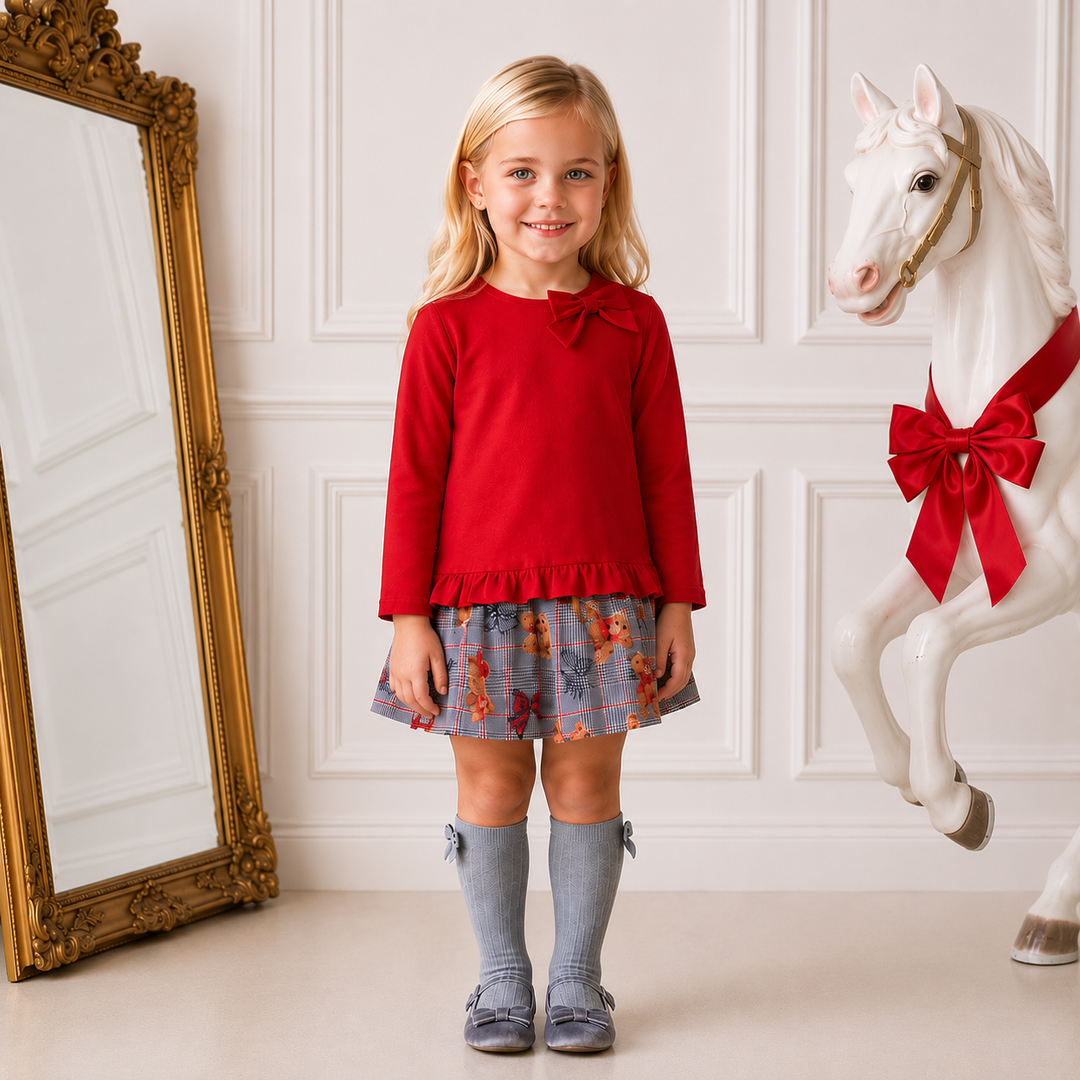 PRE ORDER GIRLS TEDDY DRESS 252V