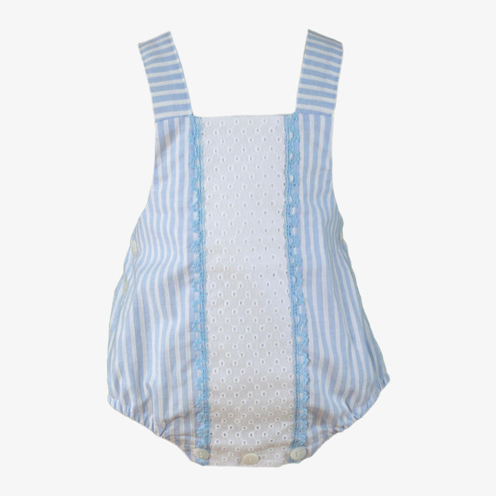 PRE ORDER Miranda Baby Boys Blue & White Striped Romper 463