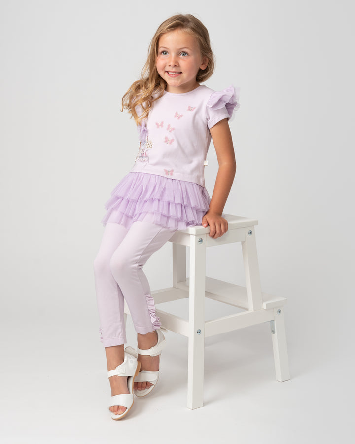 Caramelo Kids Lilac Pearl Vanity Legging Set 0114127LI