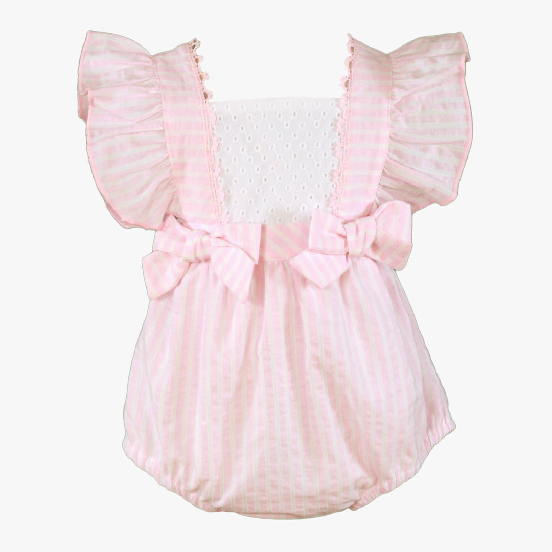 PRE ORDER Miranda Baby Girls Pink & White Romper 473