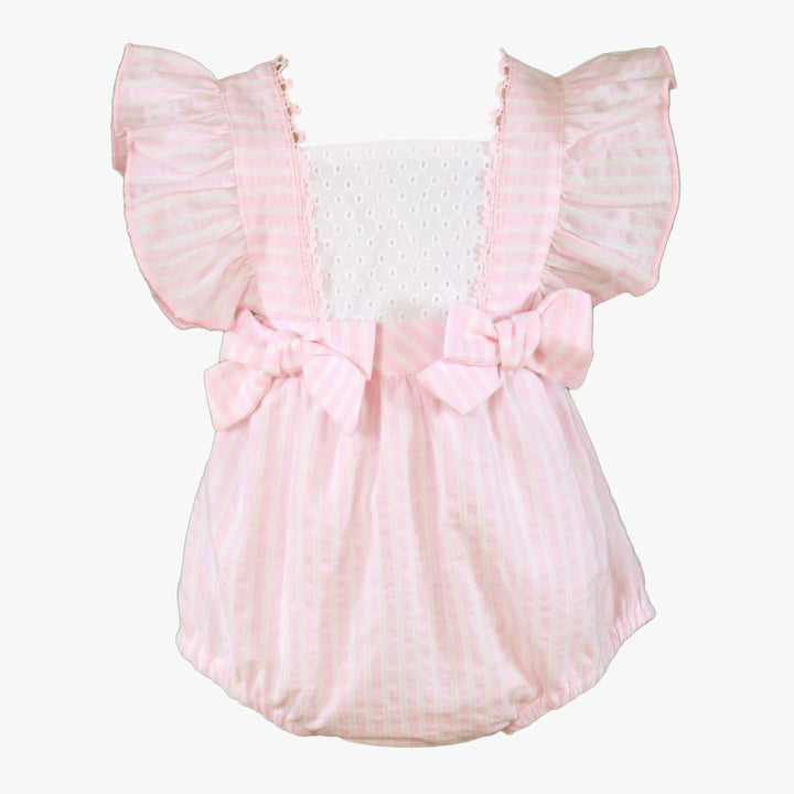 PRE ORDER Miranda Baby Girls Pink & White Romper 473