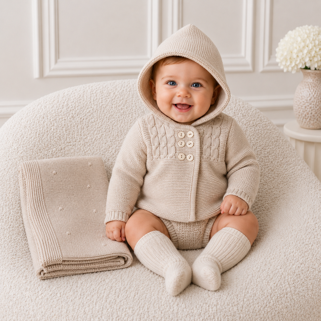 SARDON BABY KNITTED BEIGE JACKET 869