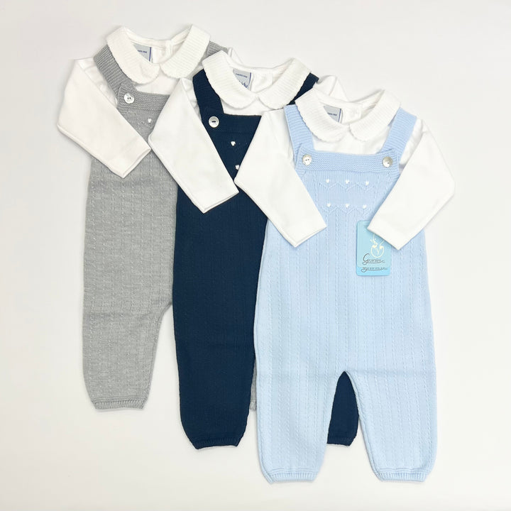 Granlei Boys Knitted Dungaree Set 222-450