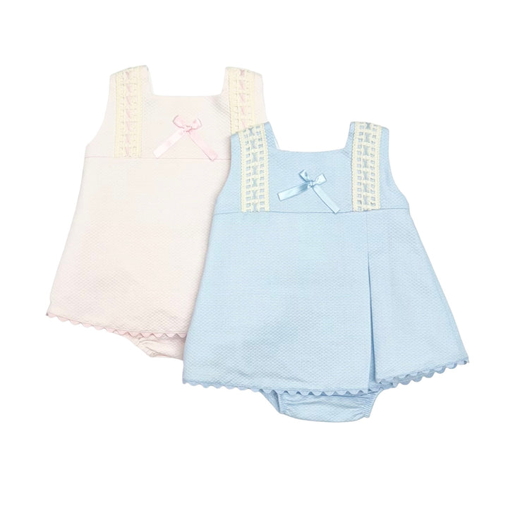 Lor Miral Baby Girls Bow Dress & Knickers 41018