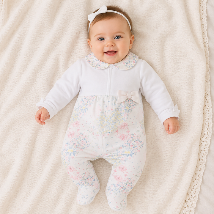 Deolinda Baby Girls Patchwork Babygrow DBV26123