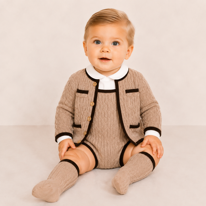 PRE ORDER RAHIGO BABY BOYS 3 ROMPER PIECE SET 26251