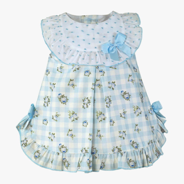 PRE ORDER Miranda Baby Girls Blue Floral Dress 25V