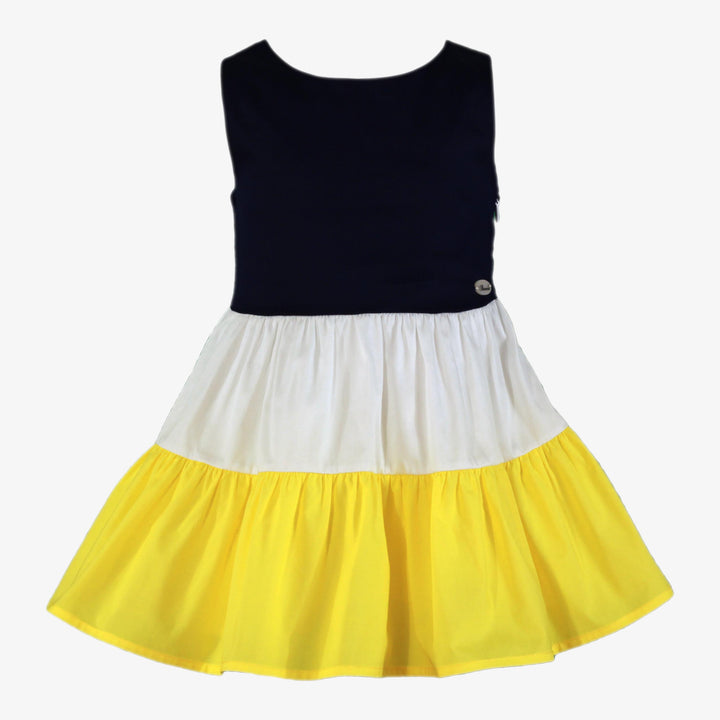 PRE ORDER Miranda Girls Navy White Yellow Dress 634V