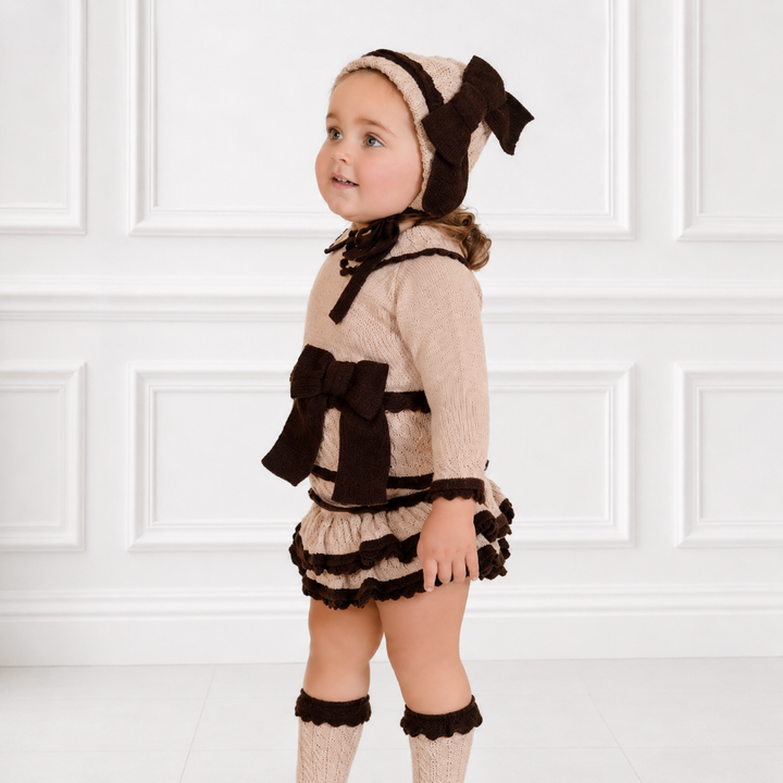 PREORDER GIRLS RAHIGO CAMEL & CHOCOLATE SOCKS 26242