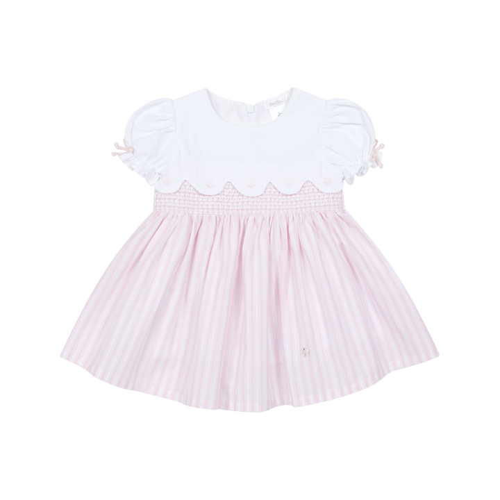 PRE ORDER Deolinda Pink & White Stripe Smocked Dress 26407