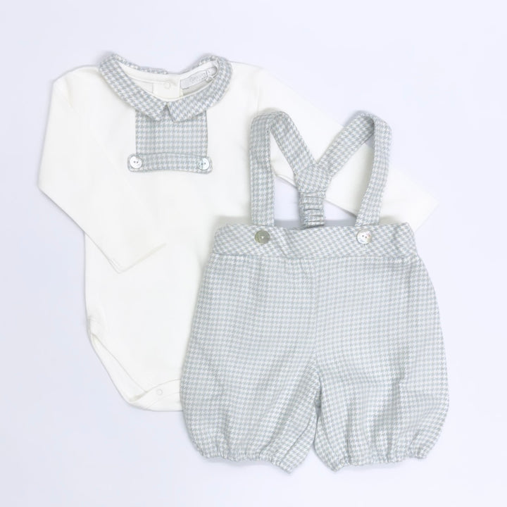 Coccode Baby Boys Dogtooth Check Dungaree Set C58103