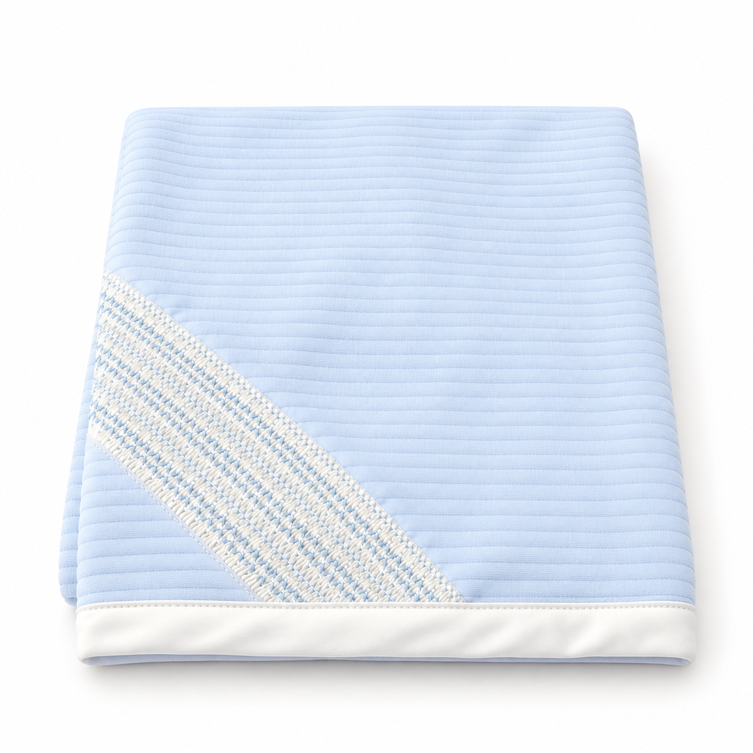 DEOLINDA BLUE SMOCKED BLANKET DB126M06