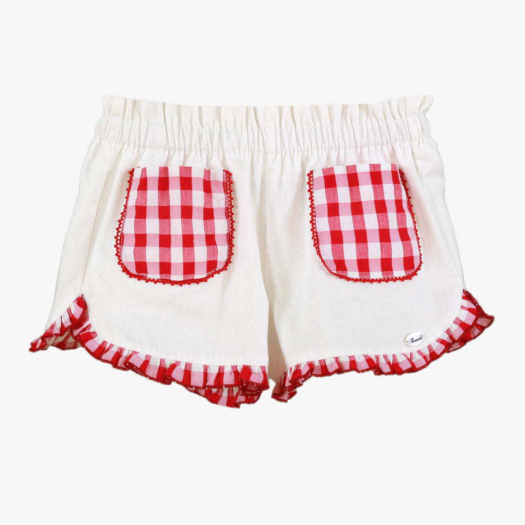 Miranda Girls Red & White Check Short Set 162