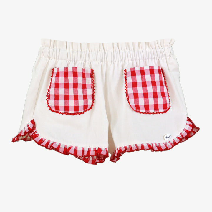 Miranda Girls Red & White Check Short Set 162