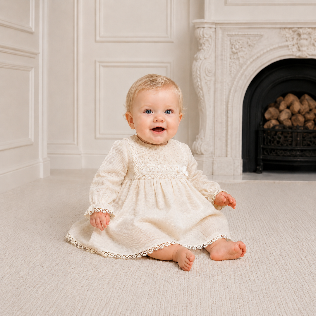PRE ORDER Miranda Baby Girls Ivory Dress 20V