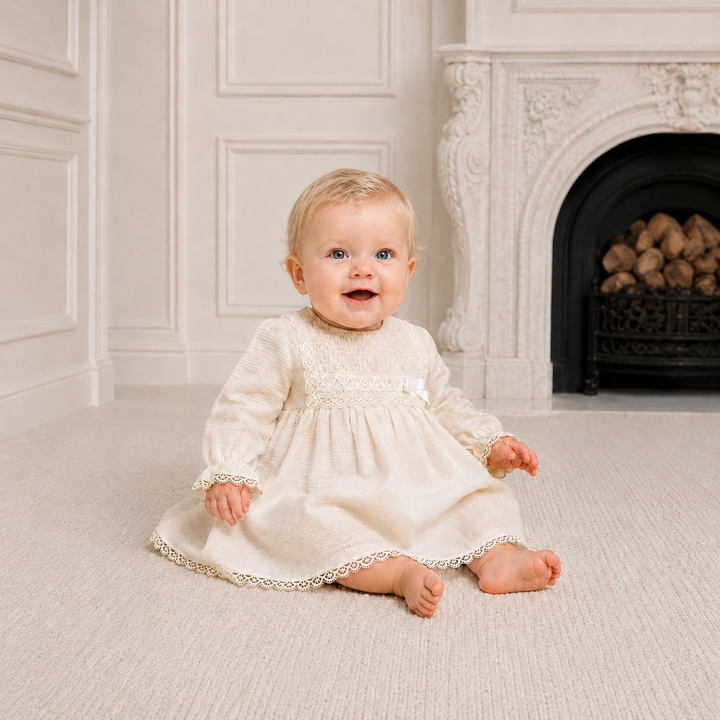 PRE ORDER Miranda Baby Girls Ivory Dress 20V