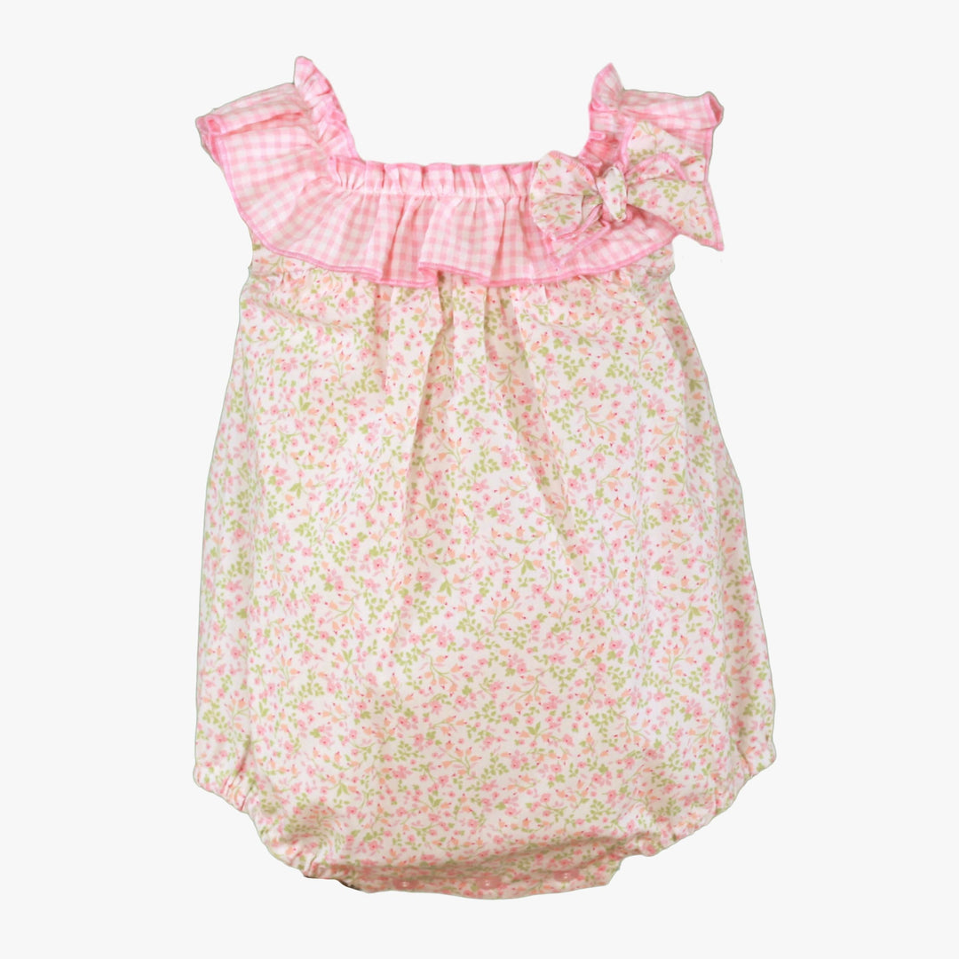 Miranda Pink Floral Cotton Romper 23P