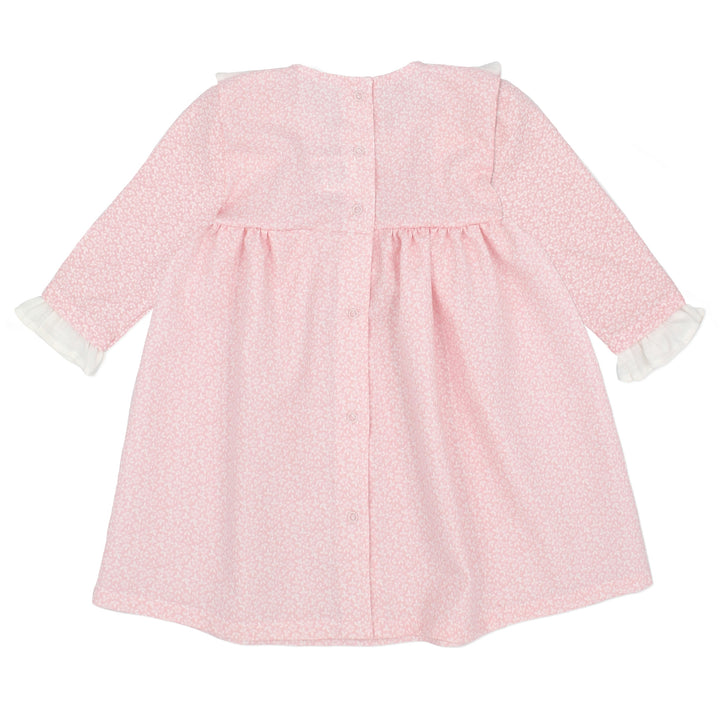 Rapife Girls Pink & White Ruffle Bow Dress 4115W23P