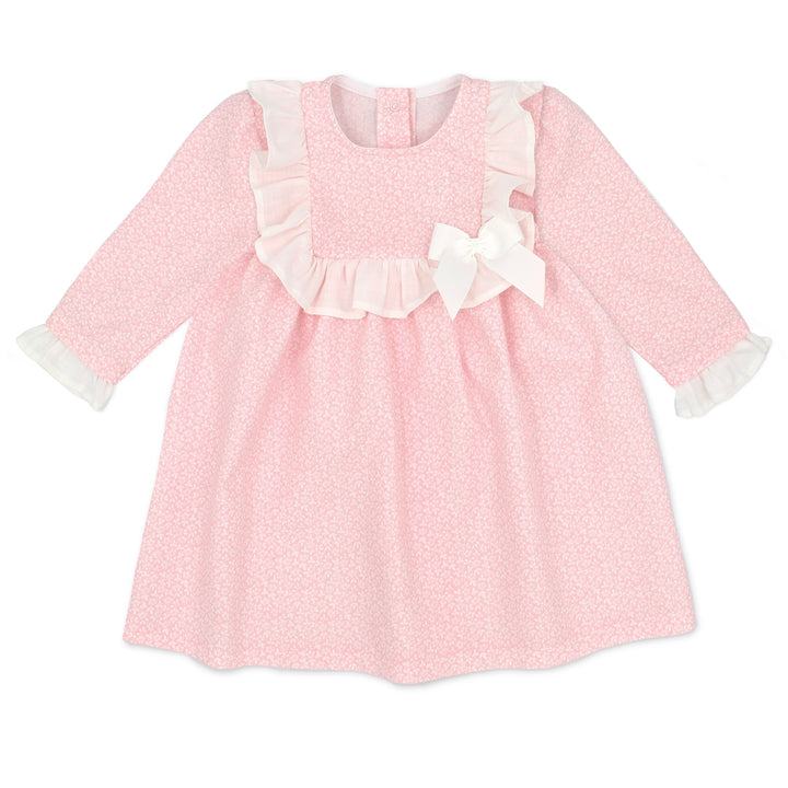 Rapife Girls Pink & White Ruffle Bow Dress 4115W23P