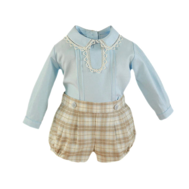 Miranda Boys Beige & Blue Short Set 23/23