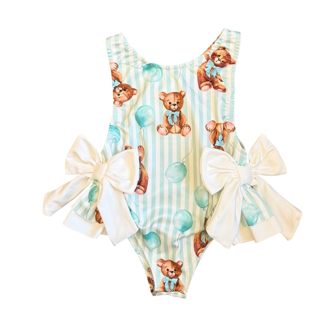 Girls Mint Green Teddy Swimsuit