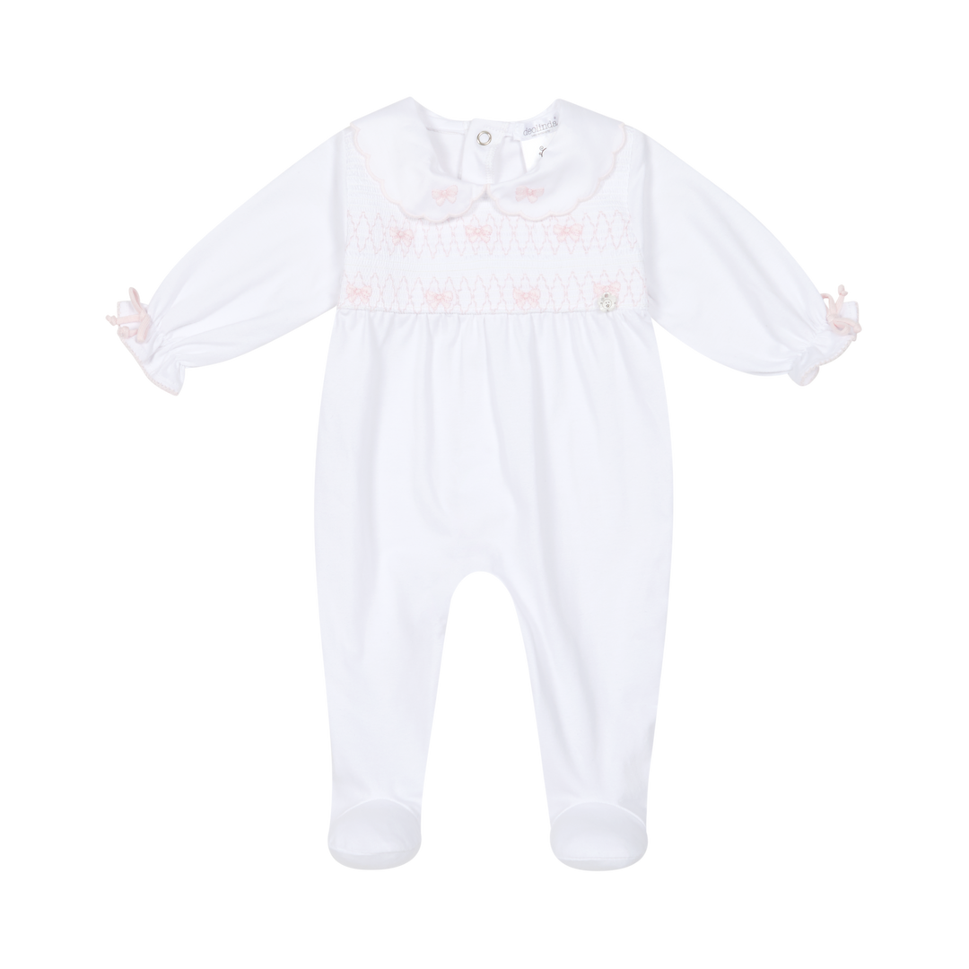 Deolinda White Smocked Babygrow 26112W
