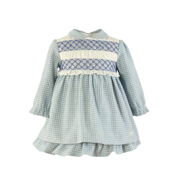 Miranda Girls Blue Houndstooth Dress 229VB