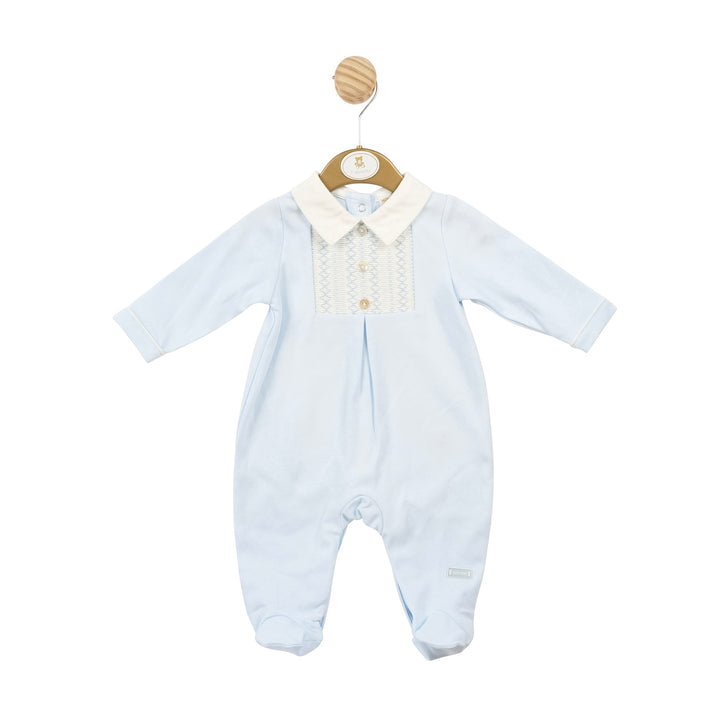 Mintini Blue Smocked Babygrow MB5737