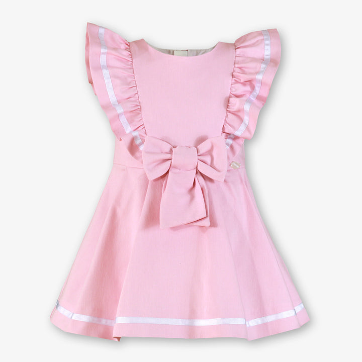 Miranda Pink Ruffle & Bow Dress 253V