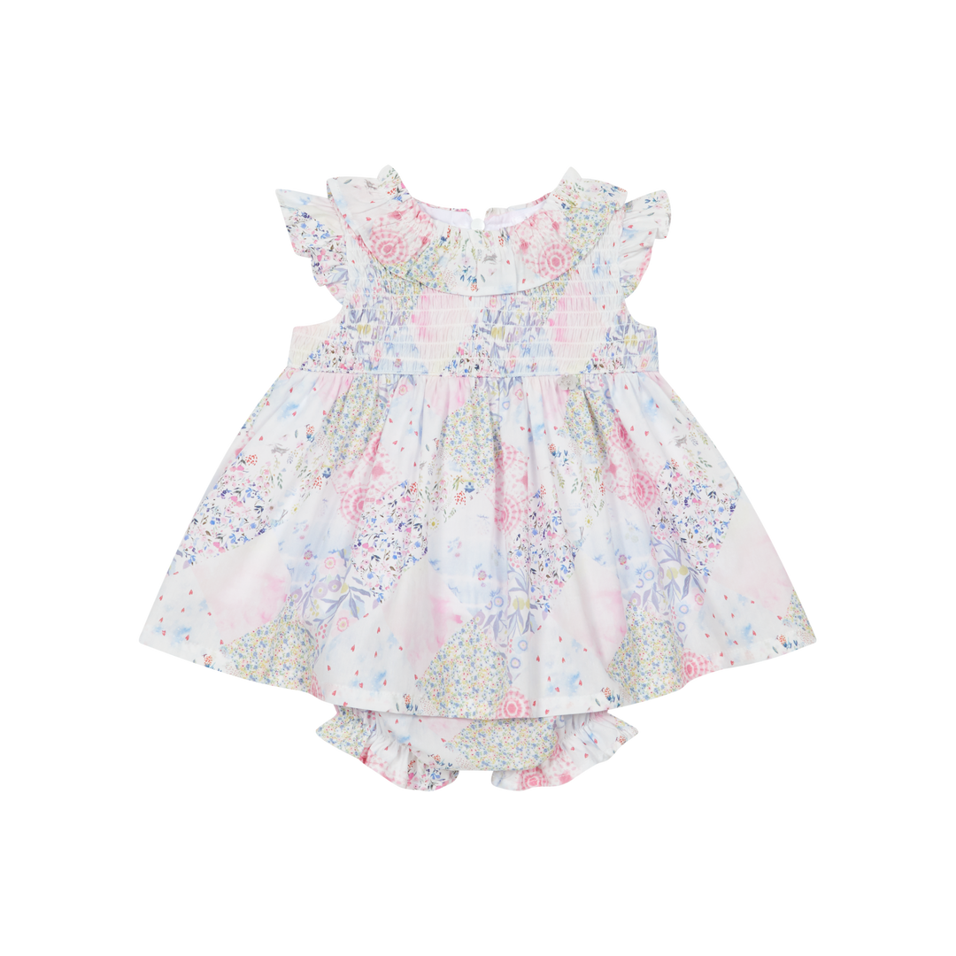 PRE ORDER Deolinda Pastel Patchwork Dress & Knickers 26318