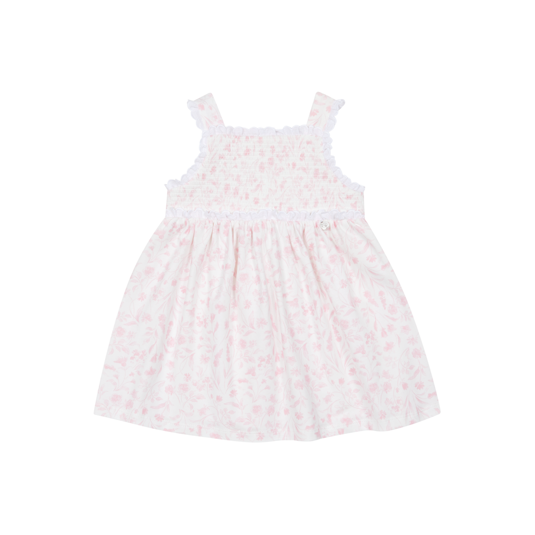 PRE ORDER Deolinda Girls Pink Smocked Floral Dress 26423