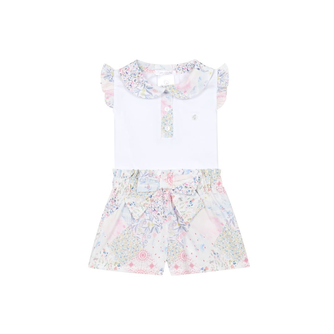 PRE ORDER Deolinda Pastel Patchwork Short Set 26636