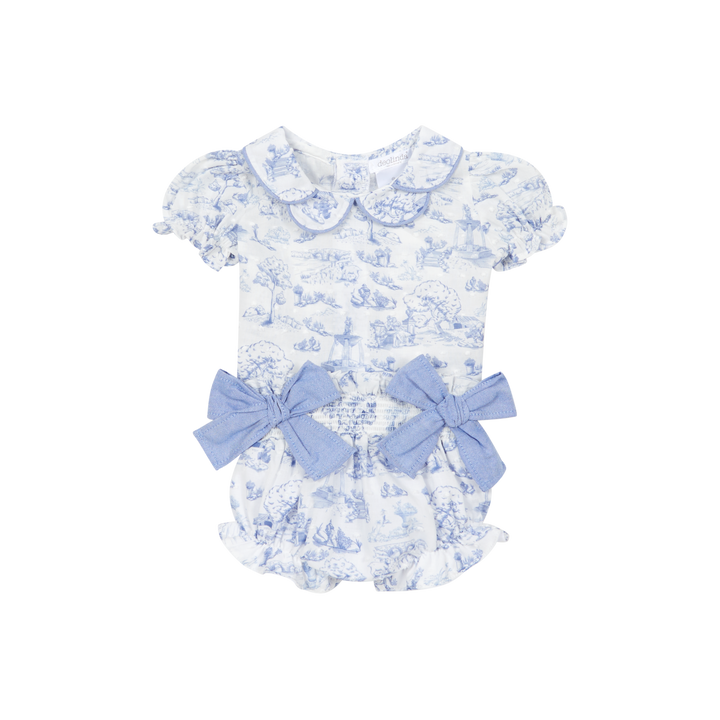 PRE ORDER Deolinda Blue Toile Bow Jam Pant Set 26648