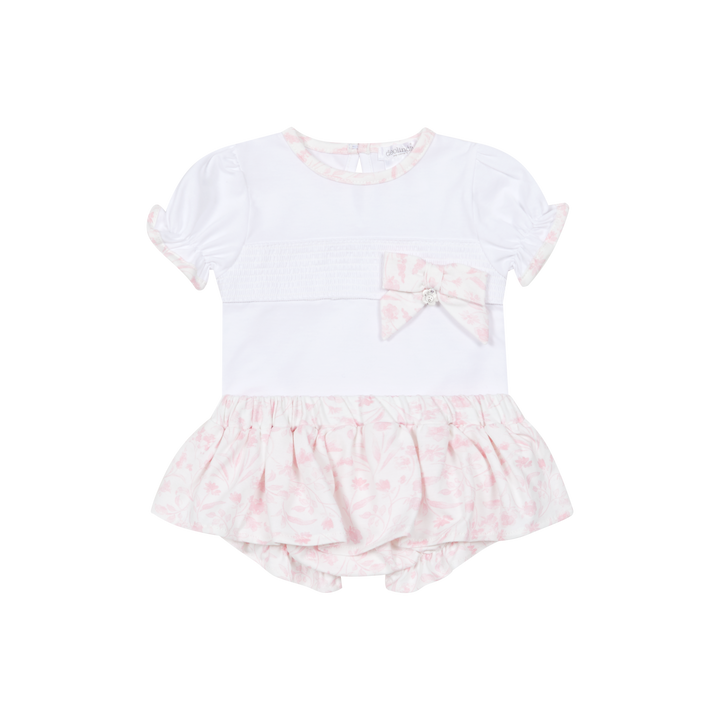 Deolinda Pink Smocked Floral Jam Pant Set  26740