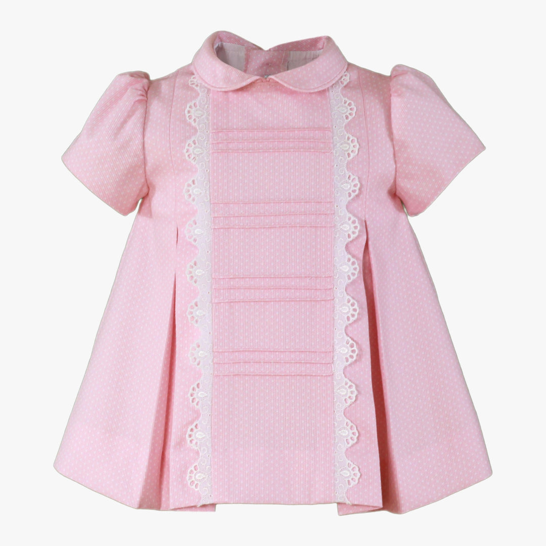 PRE ORDER Miranda Baby Girls Pink & White Dress 26V